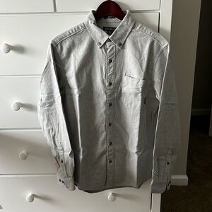 Men’s Eddie Bauer Classic Fit Button Down Shirt…color grey…size small